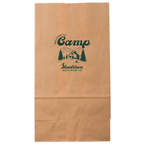 Send home memories with the Welcome to Camp Bachelorette Gift Bag. The scenic design is ideal for destination bachelorette events but is suitable for any outdoorsy occasion. Perfect for sending home goodies and party favors, the customizable gift bag makes for a wonderful memento of your momentous party occasion. 