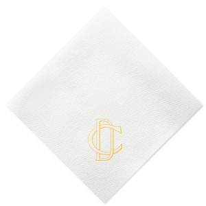 Craft your love's emblem with the Linked Initials Wedding Napkin, intertwining your initials in a bespoke symbol of unity. This personalized monogram adds an intimate and creative touch to your wedding, symbolizing two lives joining as one.