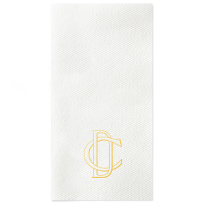 Craft your love's emblem with the Linked Initials Wedding Napkin, intertwining your initials in a bespoke symbol of unity. This personalized monogram adds an intimate and creative touch to your wedding, symbolizing two lives joining as one.