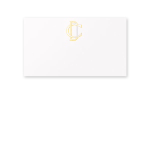 Express gratitude or share personal sentiments with the Linked Initials Card. Crafted with interlinked initials forming an unbreakable chain, this design symbolizes enduring connection. Whether for wedding thank yous or heartfelt notes, it's the perfect canvas for your words.