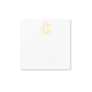 Express gratitude or share personal sentiments with the Linked Initials Card. Crafted with interlinked initials forming an unbreakable chain, this design symbolizes enduring connection. Whether for wedding thank yous or heartfelt notes, it's the perfect canvas for your words.