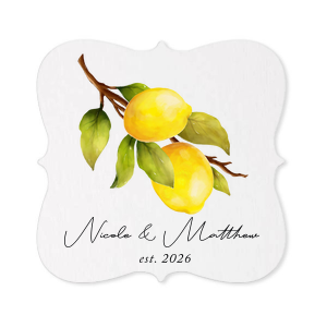 Choose a colorful design for your next wedding or momentous life event with the Classic Italian Wedding Lemon Coasters. The ink printed photo coaster displays vivid colors alongside customizable text to best add your personal touch. Elegant and classic for a reason, the design is sure to be a striking addition to your next party event.