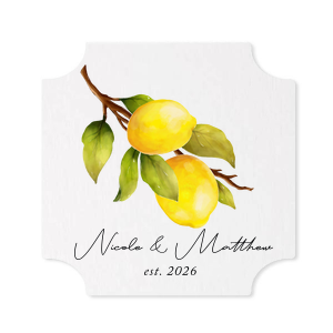 Choose a colorful design for your next wedding or momentous life event with the Classic Italian Wedding Lemon Coasters. The ink printed photo coaster displays vivid colors alongside customizable text to best add your personal touch. Elegant and classic for a reason, the design is sure to be a striking addition to your next party event.