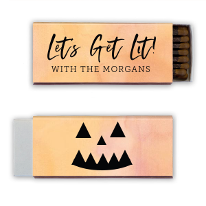 Ignite the fun with the Let's Get Lit Pumpkin Matchbox. Perfectly playful, this matchbox features a cheeky "Let’s Get Lit!" on one side. Flip over for a grinning, spooky pumpkin face—a delightful nod to lighting candles and celebrations alike!