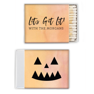 Ignite the fun with the Let's Get Lit Pumpkin Matchbox. Perfectly playful, this matchbox features a cheeky "Let’s Get Lit!" on one side. Flip over for a grinning, spooky pumpkin face—a delightful nod to lighting candles and celebrations alike!