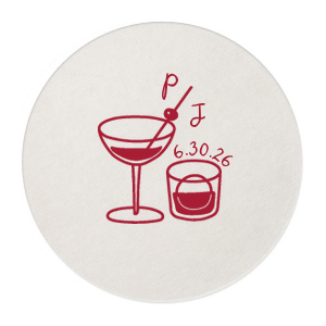 Everyone is unique, so make your party unique with the His & Hers Cocktails Coaster.  The elegant design exemplifies the unique coupling of beverages just like your relationship. Perfect for anniversaries, engagements, wedding or even home entertainment, the customizable design is sure to fit your next special event. 
