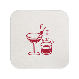 Everyone is unique, so make your party unique with the His & Hers Cocktails Coaster.  The elegant design exemplifies the unique coupling of beverages just like your relationship. Perfect for anniversaries, engagements, wedding or even home entertainment, the customizable design is sure to fit your next special event. 
