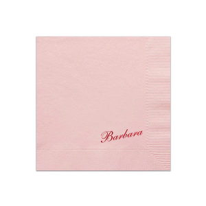 Show off yourself with the Bespoke Name Napkin. The simple design features elegant customizable text in your choice of foil and napkin color. Perfect for celebrating birthdays, bridal showers, retirements or simple home entertainment. 