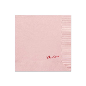Show off yourself with the Bespoke Name Napkin. The simple design features elegant customizable text in your choice of foil and napkin color. Perfect for celebrating birthdays, bridal showers, retirements or simple home entertainment. 