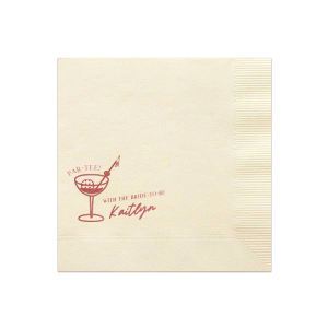 Get the par-tee started with the Par-Tee Bridal Shower Napkin from our Country Club collection. The customizable napkin features a variety of foil and napkin colors to best personalize your party event, making it perfect for outdoor and summertime occasions. 