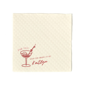 Get the par-tee started with the Par-Tee Bridal Shower Napkin from our Country Club collection. The customizable napkin features a variety of foil and napkin colors to best personalize your party event, making it perfect for outdoor and summertime occasions. 