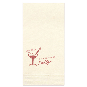Get the par-tee started with the Par-Tee Bridal Shower Napkin from our Country Club collection. The customizable napkin features a variety of foil and napkin colors to best personalize your party event, making it perfect for outdoor and summertime occasions. 