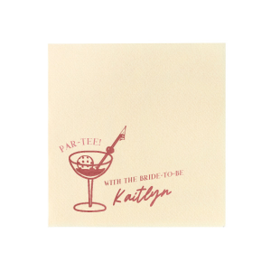 Get the par-tee started with the Par-Tee Bridal Shower Napkin from our Country Club collection. The customizable napkin features a variety of foil and napkin colors to best personalize your party event, making it perfect for outdoor and summertime occasions. 