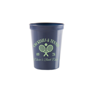 You'll love sipping from the Cocktails & Tennis Cup from our Country Club collection at your next party! The trendy and sporty design is perfect for outdoor summertime events and is available in a wide variety of colors and cup styles, personalizing it to your exact tastes. Featuring customizable text to add your own message, your guests will surely take notice.
