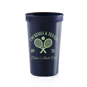 You'll love sipping from the Cocktails & Tennis Cup from our Country Club collection at your next party! The trendy and sporty design is perfect for outdoor summertime events and is available in a wide variety of colors and cup styles, personalizing it to your exact tastes. Featuring customizable text to add your own message, your guests will surely take notice.
