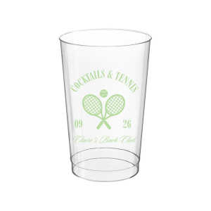 You'll love sipping from the Cocktails & Tennis Cup from our Country Club collection at your next party! The trendy and sporty design is perfect for outdoor summertime events and is available in a wide variety of colors and cup styles, personalizing it to your exact tastes. Featuring customizable text to add your own message, your guests will surely take notice.