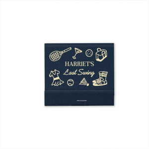 Game, set, match! The Last Swing Matchbook from our Country Club collection is a perfect party favor for summertime events and occasions. Select your choice of foil stamp and paper color along with customizable text to create the one of a kind memento of the year.