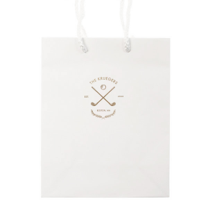 Send guests home from your summertime party with the Family Name Tennis Gift Bag from our Country Club collection. The sporty and sleek design gives off club house vibes, perfect for making your guests feel extra special. Customize the design with you own text and choice of color and styles to best match your unique tastes.