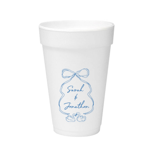 Pair your next party event with the stylish Swan Lovers Cup. The elegant design features two swans mirroring your own partnership. Customize the cup in your choice of style and color to best reflect you and your partner's unique love.