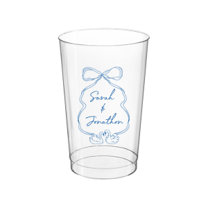 Pair your next party event with the stylish Swan Lovers Cup. The elegant design features two swans mirroring your own partnership. Customize the cup in your choice of style and color to best reflect you and your partner's unique love.