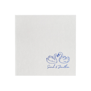 Pair your next momentous life event with the Swan Lovers Napkin. Customize the design with your choice of napkin style and color to best match your party vibe. Perfect for weddings, anniversaries, engagements or any other special ocassion!