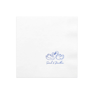 Pair your next momentous life event with the Swan Lovers Napkin. Customize the design with your choice of napkin style and color to best match your party vibe. Perfect for weddings, anniversaries, engagements or any other special ocassion!