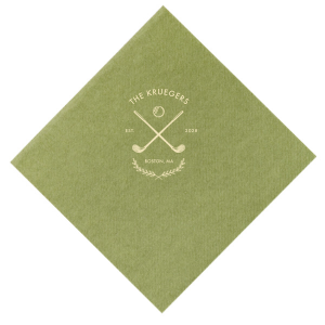 At the crossroads of elegance and sporty is the Family Name Golf Napkin from our Country Club collection. Customize the design with your personalized text paired with your choice of colors to best represent your family's unique sense of style. 