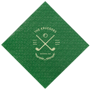 At the crossroads of elegance and sporty is the Family Name Golf Napkin from our Country Club collection. Customize the design with your personalized text paired with your choice of colors to best represent your family's unique sense of style. 