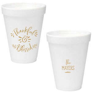 Our custom Gold Ink 20 oz Styrofoam Cup with Gold Ink Cup Ink Colors can't be beat. Showcase your style in every detail of your party's theme!