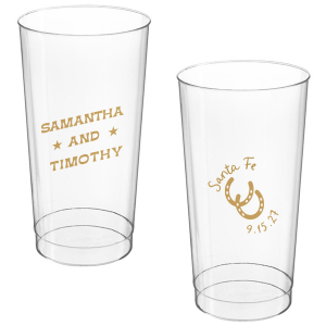 Get wild and rowdy with the customizable Giddy-Up Western Cup. Personalize the text with the names of your favorite cowpokes in the ink color of your choice. Perfect for sipping cool refreshments during blistering summer hoedowns. 