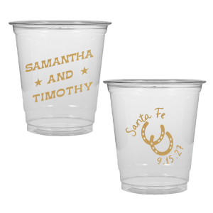 Get wild and rowdy with the customizable Giddy-Up Western Cup. Personalize the text with the names of your favorite cowpokes in the ink color of your choice. Perfect for sipping cool refreshments during blistering summer hoedowns. 