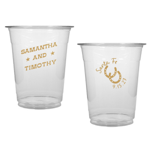 Get wild and rowdy with the customizable Giddy-Up Western Cup. Personalize the text with the names of your favorite cowpokes in the ink color of your choice. Perfect for sipping cool refreshments during blistering summer hoedowns. 