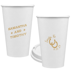 Get wild and rowdy with the customizable Giddy-Up Western Cup. Personalize the text with the names of your favorite cowpokes in the ink color of your choice. Perfect for sipping cool refreshments during blistering summer hoedowns. 
