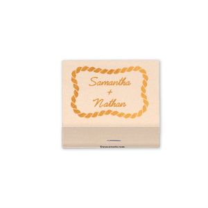 Round up the good times with the Rope Around Matchbook. Featuring personalized names inside a rope loop, the hip design makes for a simple and cute pairing. Customize the design in your choice of colors to best match your unique vibe!