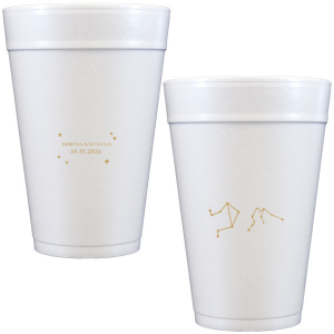 See the stars align with the Written in the Stars Cup. Featuring the astrological signs of Aquarius and Libra as snazzy graphics, this star dazzled cup is well suited for Zodiac themed parties, ensuring everyone's horoscopes is set for a good time.