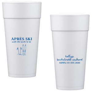 The Bride To Be Après Cup is perfect for destination bachelorette parties! Memorialize your special event with a high quality cup of your style choice printed in the color that best matches your taste. Personalize the text to convey all the important details and any well wishes for honored guests.