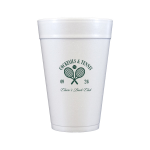 You'll love sipping from the Cocktails & Tennis Cup from our Country Club collection at your next party! The trendy and sporty design is perfect for outdoor summertime events and is available in a wide variety of colors and cup styles, personalizing it to your exact tastes. Featuring customizable text to add your own message, your guests will surely take notice.