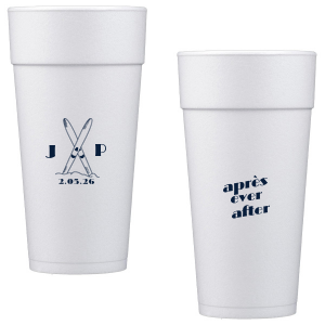 Enjoy a cool beverage after hitting the slopes served in the Après Ever After Cup. The sporty design is perfect for when you need a referesher at home or on holiday. Customize the design to give it your own unique and personalized touch.