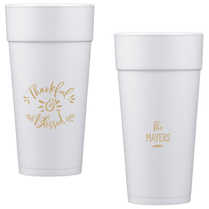 Our custom Gold Ink 20 oz Styrofoam Cup with Gold Ink Cup Ink Colors can't be beat. Showcase your style in every detail of your party's theme!
