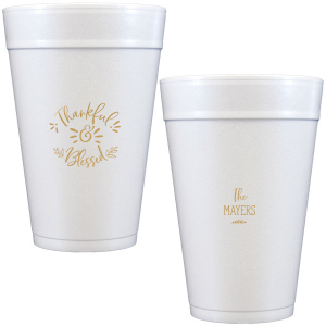 Our custom Gold Ink 20 oz Styrofoam Cup with Gold Ink Cup Ink Colors can't be beat. Showcase your style in every detail of your party's theme!