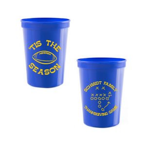 Keep game day stocked with the Football Tis The Season Cup. A must-have for diehard sports fans, easily customizable to match your favorite team. Makes great game day souvenirs for friends and family as well!