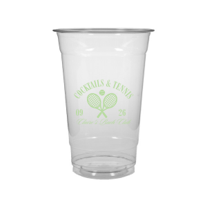 You'll love sipping from the Cocktails & Tennis Cup from our Country Club collection at your next party! The trendy and sporty design is perfect for outdoor summertime events and is available in a wide variety of colors and cup styles, personalizing it to your exact tastes. Featuring customizable text to add your own message, your guests will surely take notice.