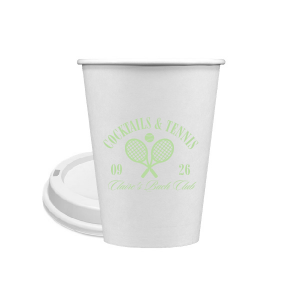 You'll love sipping from the Cocktails & Tennis Cup from our Country Club collection at your next party! The trendy and sporty design is perfect for outdoor summertime events and is available in a wide variety of colors and cup styles, personalizing it to your exact tastes. Featuring customizable text to add your own message, your guests will surely take notice.