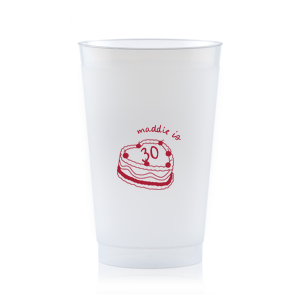 The Cherry Cake Cup makes for a sweet addition to your next party event! Whether it's for a birthday, valentines or wedding, the cute cup is available in a wide variety of styles and colors to best match your personal tastes.