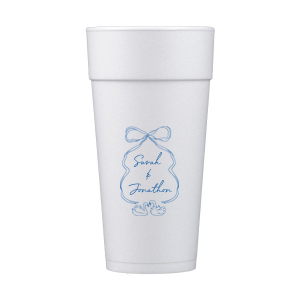 Pair your next party event with the stylish Swan Lovers Cup. The elegant design features two swans mirroring your own partnership. Customize the cup in your choice of style and color to best reflect you and your partner's unique love.