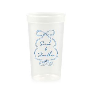 Pair your next party event with the stylish Swan Lovers Cup. The elegant design features two swans mirroring your own partnership. Customize the cup in your choice of style and color to best reflect you and your partner's unique love.
