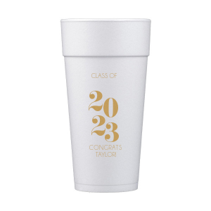 Custom Gold Ink 16 oz Styrofoam Cup with Gold Ink Cup Ink Colors are a must-have for your next event—whatever the celebration!
