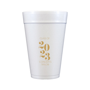 Custom Gold Ink 16 oz Styrofoam Cup with Gold Ink Cup Ink Colors are a must-have for your next event—whatever the celebration!