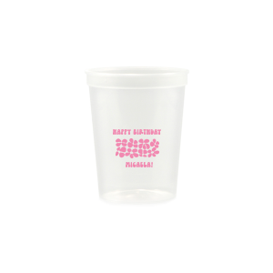 Turn back time at your birthday party with the Retro Floral Groove Cup, personalized with your name in a funky, retro-inspired font, and decked out with a groovy '70s floral pattern. A hip and nostalgic way to raise a toast on your special day.