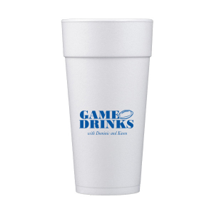 Personalized Matte Royal Blue Ink 12 oz Styrofoam Cup with Matte Royal Blue Ink Cup Ink Colors has a Football graphic and is good for use in Sports themed parties and can't be beat. Showcase your style in every detail of your party's theme!